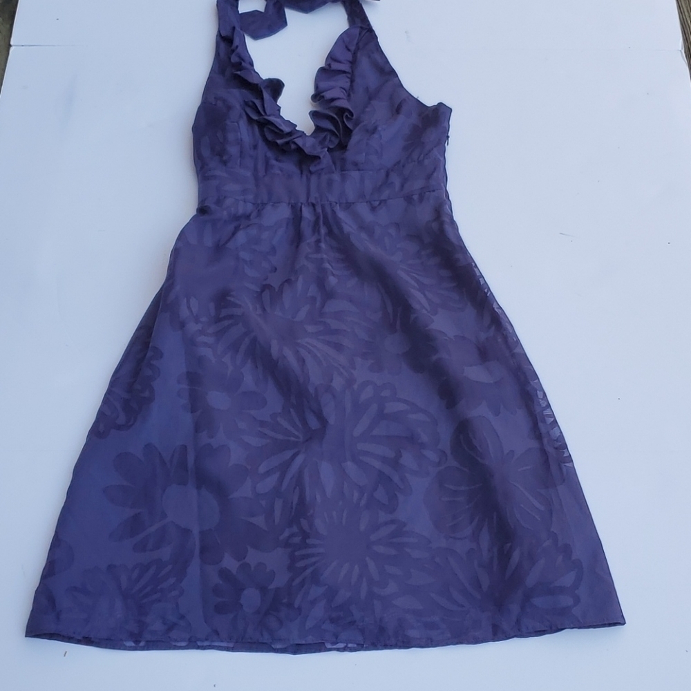 Lilly Pulitzer Navy Halter Dress 0 Lined